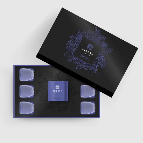 Glasses design with the title 'Strong Branded Packaging for esperesso glasses'