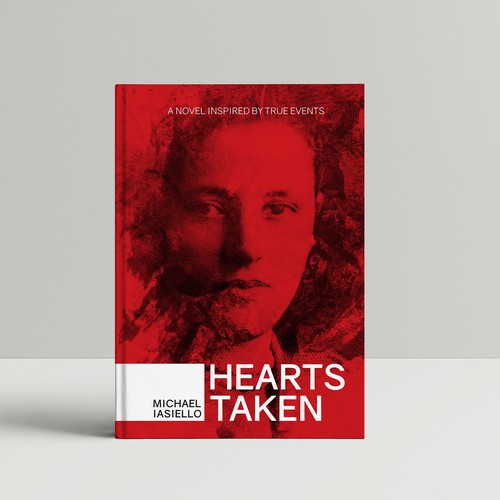 Halftone design with the title 'Hearts Taken Cover'