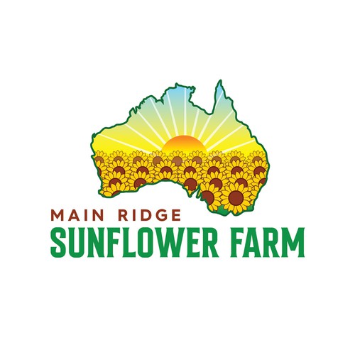 Sunflower design with the title 'Bold Logo for Agriculture'