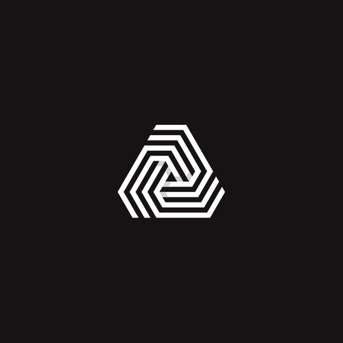 Intertwined logo with the title 'Geometric logo for trading company'