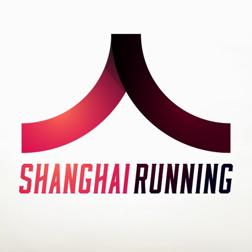 Competition logo with the title 'Logo for Shanghai Running track competition'