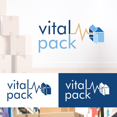 Packaging logo with the title 'Vital Pack'