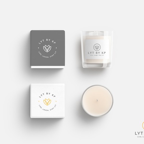 Candle design with the title 'Logo and Website concept for Lyt by KP'