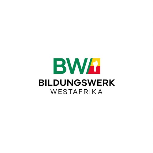 Nonprofit brand with the title 'Bildungswerk WestAfrika Logo'