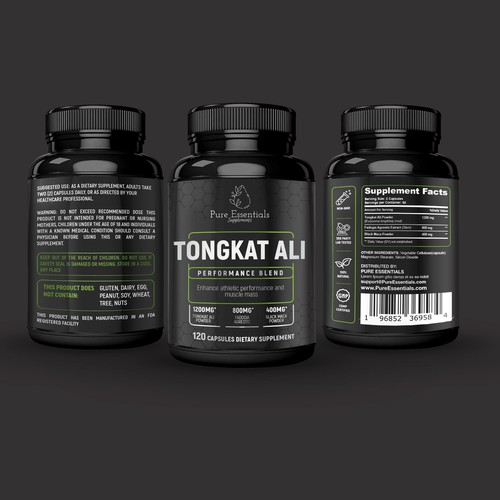 Performance design with the title 'Tongkat Ali'