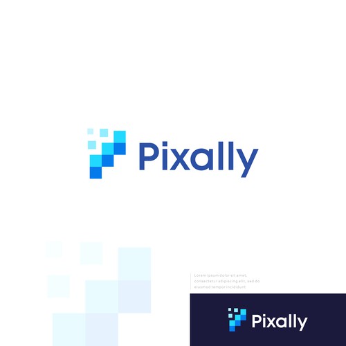 Videography logo with the title 'Logo concept for Pixally'
