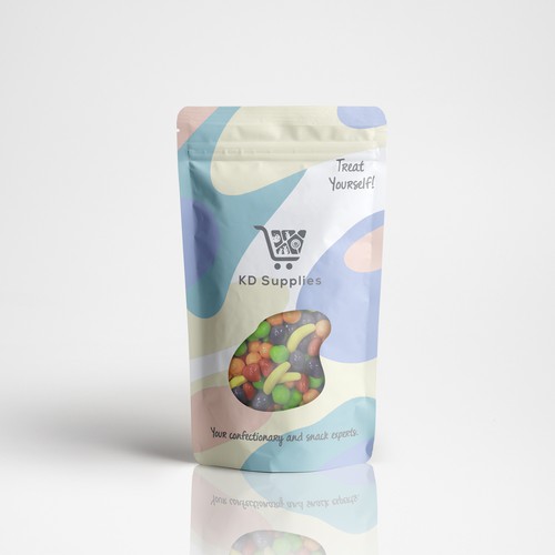 Candy packaging with the title 'Packaging for online candy store'