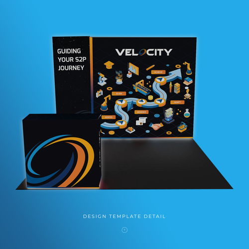 Booth design with the title 'Trade Show Booth for Consulting Firm'