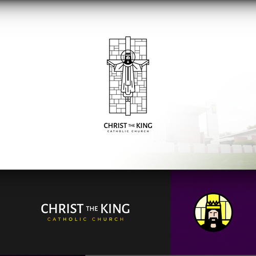 Violet logo with the title 'Christ the King Logo'