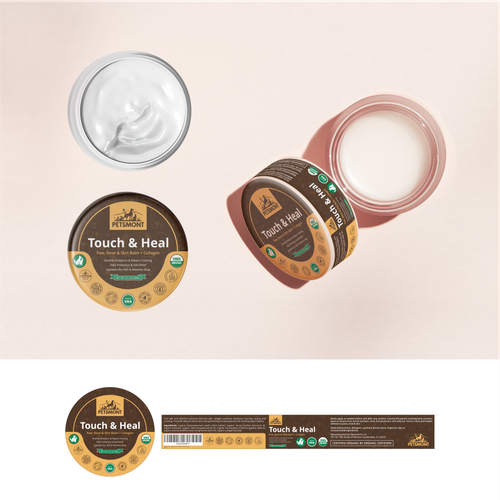 Pet shop design with the title 'touch & heal'