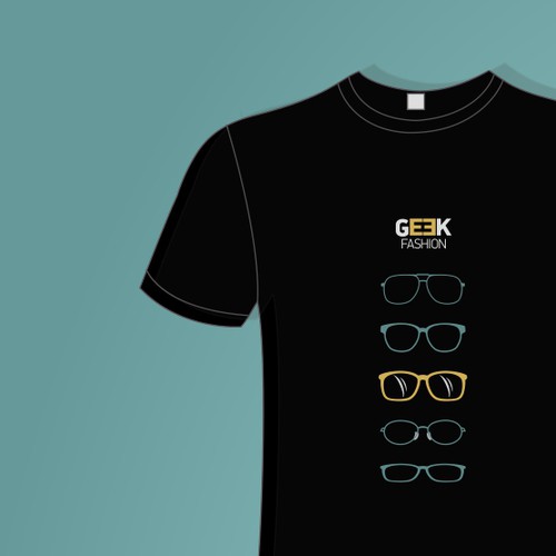 Computer t-shirt with the title 'Geek Fashion'