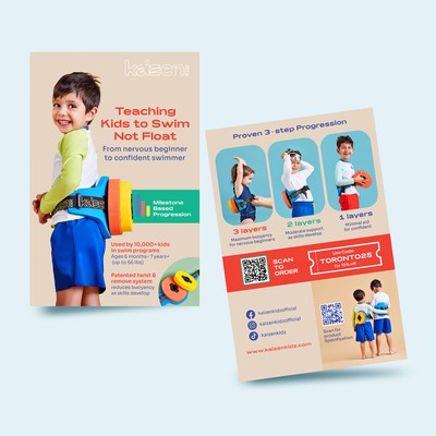 Flyer for swimming support for kids