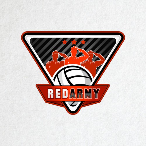 Corporate identity logo with the title 'A new logo for a Sports Team - RED ARMY'