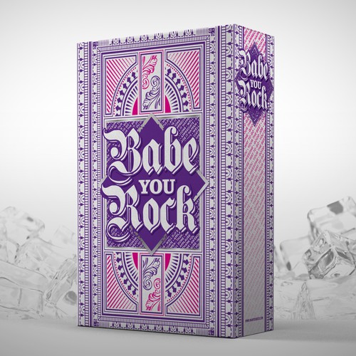 Alcohol packaging with the title 'Babe You Rock Gift Box'