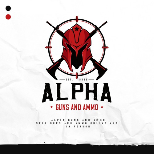 Vintage design logo with the title 'DeDesign a logo for our guns and ammo storesign a logo for our guns and ammo store'