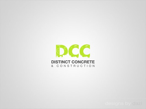 Construction company logo with the title 'Logo for Distinct Concrete & Construction'