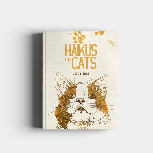 Cat book cover with the title 'illustrated book cover'