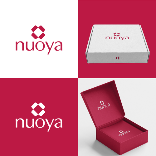 Box design with the title 'nuoya logo box packaging company'