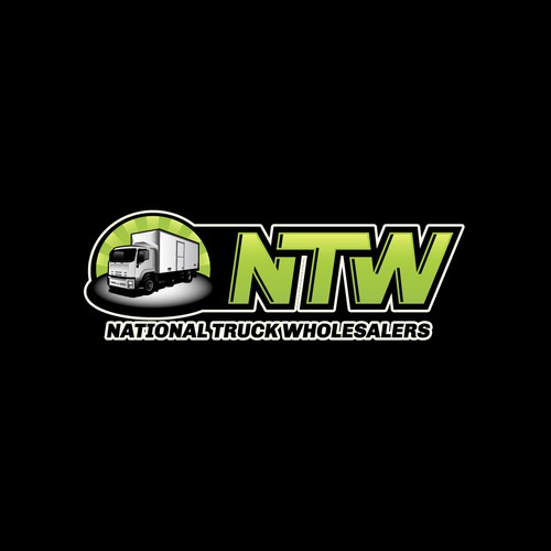 Lime design with the title 'Rocking logo for truck wholesalers'