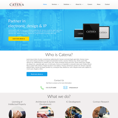 Fresh website with the title 'Create modern website for high-tech chip design firm'