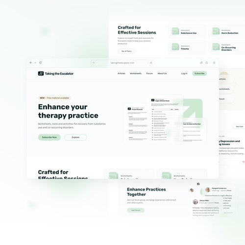 Health website with the title 'Wix Website for Taking the Escalator'