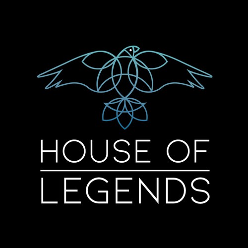 Crow logo with the title 'House of Legends - Modern Minimal'