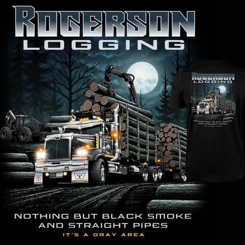 T-shirt with the title 'Rogerson Logging - T-shirt'