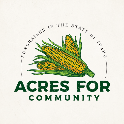 Corn logo with the title 'Logo design for Acres For Community.'