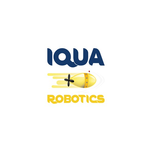 Aquatic logo with the title 'Logo idea for underwater robotics'