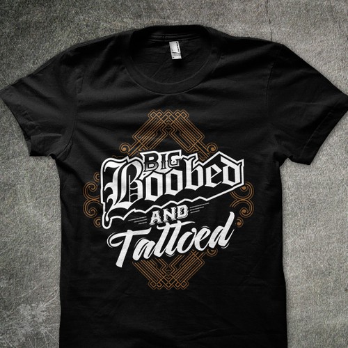 Text t-shirt with the title 'big boobed Tsgirt'