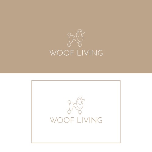 White brand with the title 'poodle logo design'