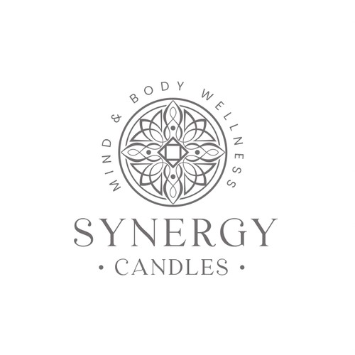 Candle logo with the title 'Synergy Candles'