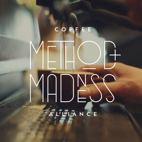 Coffee shop design with the title 'Method + Madness'