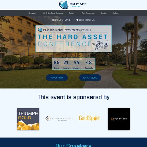 HTML5 website with the title 'Conference page'