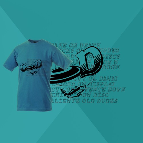 Team t-shirt with the title 'Ultimate frisbee team Jersey'