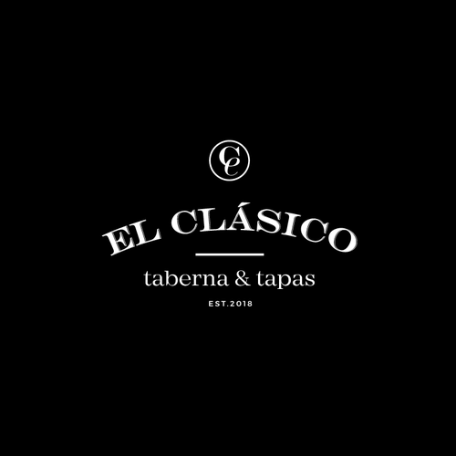 Cocktail logo with the title 'Minimalist logo concept for EL CLÁSICO Contest'