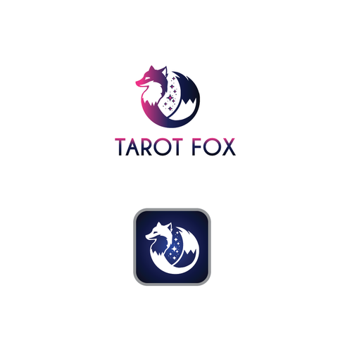 Night logo with the title 'Fox magic logo'