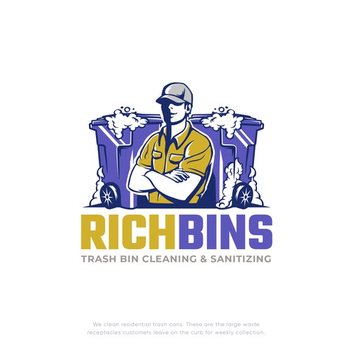 Trash design with the title 'Strong and Playful Logo for RICHBINS'
