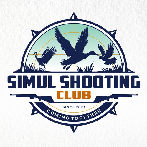 Wildlife logo with the title 'Hunting Club Emblem Design'