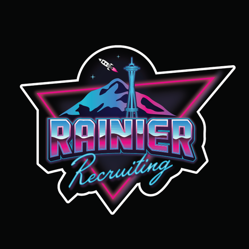 80s design with the title '80's neon sticker design'
