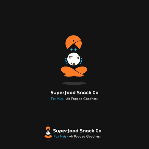 Floating logo with the title 'Superfood Snack Co'