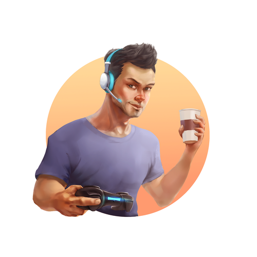 Gamer design with the title 'Bin Baz'