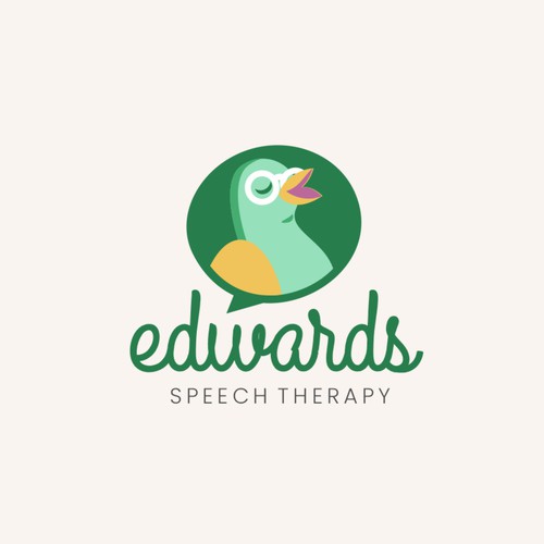 Speech design with the title 'Edwards speech Therapy Logo'