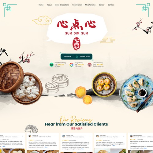 Drink website with the title 'Creative Asian Restaurant Website Design'