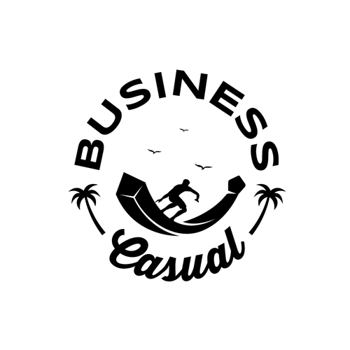 Casual logo with the title 'Design a surf-like casual logo for a brand appealing to business professionals'