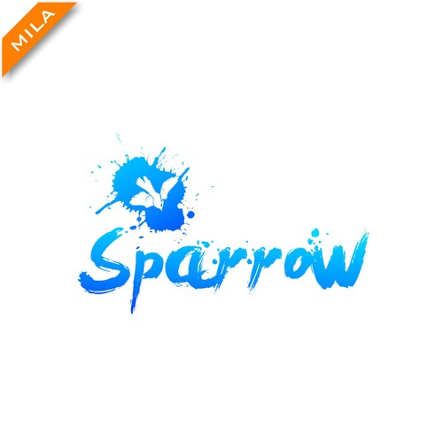 Stencil design with the title 'Logo for sparkling water'