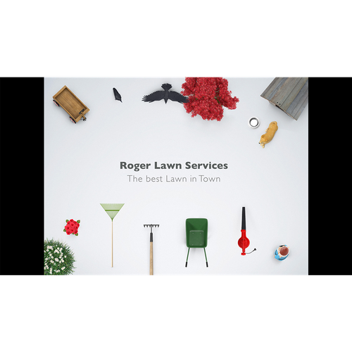 Slider design with the title 'Lawn services animation'