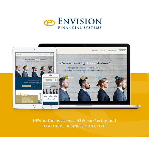 User-friendly website with the title 'Design Concept for a Financial Software Providers'