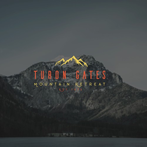 Mountain logo with the title 'Rustic concept for Logo.'