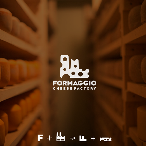 Factory design with the title 'Formaggio Cheese Factory'